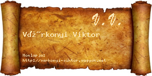 Várkonyi Viktor névjegykártya
